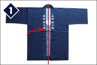 半纏のたたみ手順-1