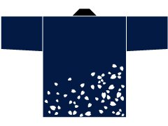 桜吹雪の腰柄画像