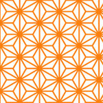 麻の葉-白地:W-050