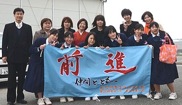 横断幕事例:北九州市立守恒中学校女子バレー部様