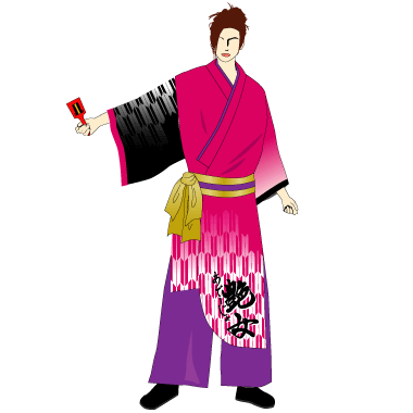 よさこい製作事例2011-艶女~あでーじょ~様の衣装前身頃