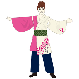 ゆうかり~ず一番組様衣装デザイン前身頃