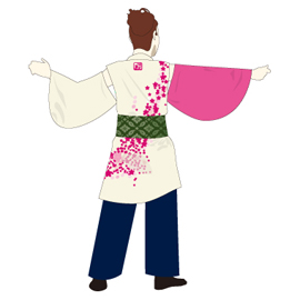 ゆうかり~ず一番組様衣装デザイン後身頃