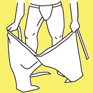 股引きの履き方 手順02