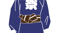 粋な帯の締め方 角帯画像