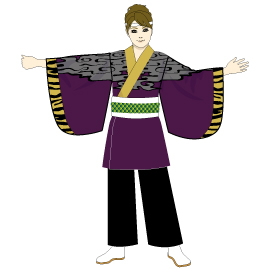 京炎そでふれ!葵和様2014衣装デザイン-紫系前身頃