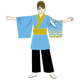 京炎そでふれ!葵和様2014衣装デザイン-水色系前身頃