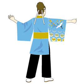 京炎そでふれ!葵和様2014衣装デザイン-水色系後身頃
