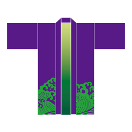 朝霞なるこ遊和会様2014衣装デザイン-紫緑-前身頃