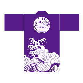 朝霞なるこ遊和会様2014衣装デザイン-紫白-後身頃