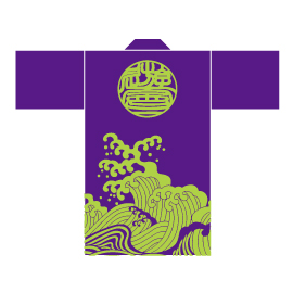 朝霞なるこ遊和会様2014衣装デザイン-紫抹茶-後身頃