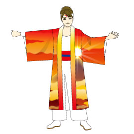 よさこい飯能乱舞様2015衣装デザイン踊り子用衣装(前身頃)
