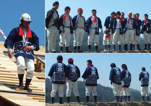 制作事例80-職人半纏-早田社寺建築様のお写真