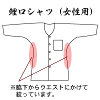 女性用鯉口シャツ