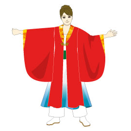 平取義経なるこ会様2015衣装デザイン踊り子用衣装(前身頃)
