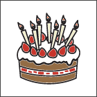 イラストデザイン-お誕生日ケーキ