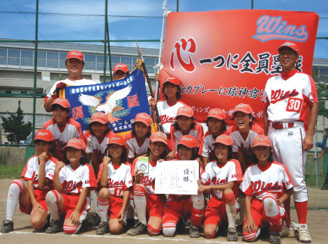 秋田県の能代第五小ウィンズ様の応援旗