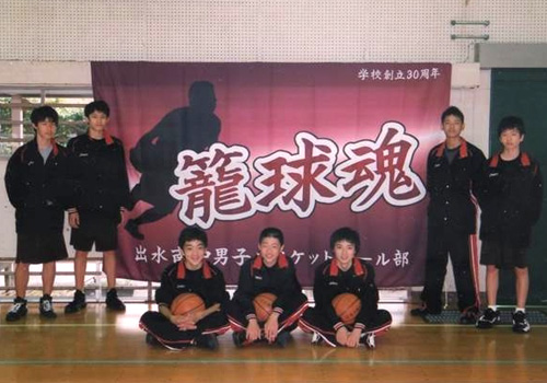 熊本県の出水南中学校男子バスケットボール部様の応援旗