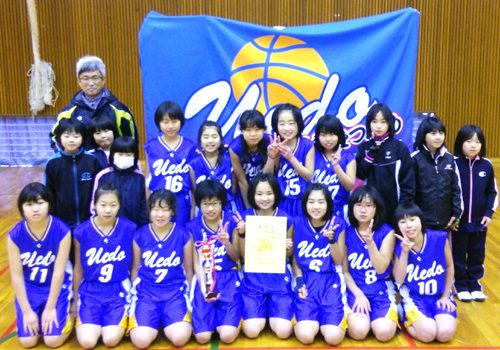 石川県の上戸ミニバスケットボール教室様の応援旗
