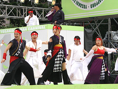 2009年よさこい-旭川天邪鬼(破天荒・鬼楽遊美合同チーム)様-1