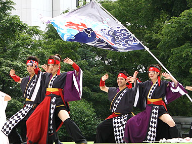 2009年よさこい-旭川天邪鬼(破天荒・鬼楽遊美合同チーム)様-4