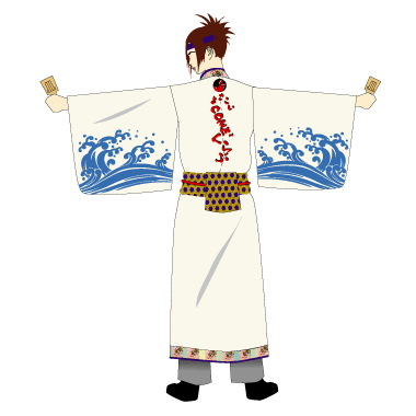 よさこい製作事例2011-よさこいCOME2くらぶ様の衣装後ろ身頃
