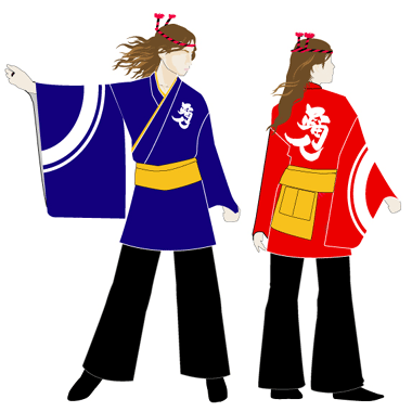 よさこい製作事例2009-雁微笑連様-1