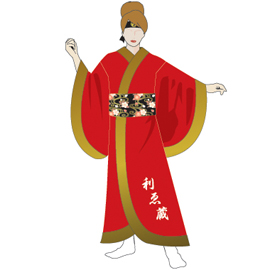 チーム☆利ゑ蔵様衣装-着物型前身頃
