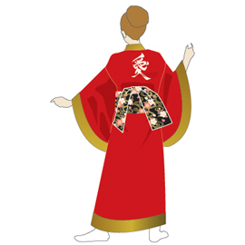 チーム☆利ゑ蔵様衣装-脚絆型前身頃