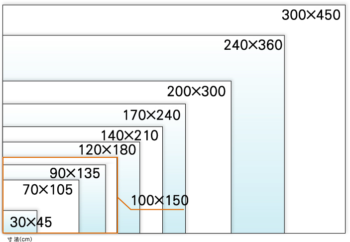 基本的なサイズ（寸法、縦横の比率）の図