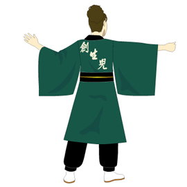 創生児様衣装デザイン前身頃