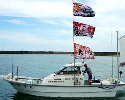 阿部様の進水祝い大漁旗お写真