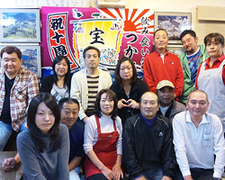田川様のお店10周年記念大漁旗お写真