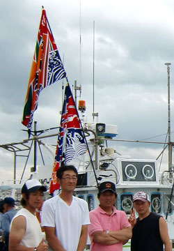 四辻様の進水祝い大漁旗お写真