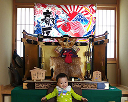 髙橋様の節句祝い大漁旗お写真