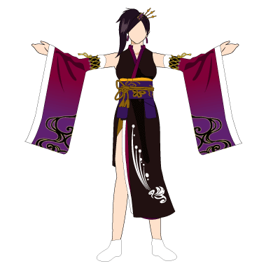 よさこい製作事例2011-絆翔~HY~様の女性用衣装前身頃