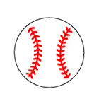 応援幕・横断幕のイラスト：野球のボール
