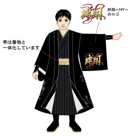 絆翔~HY~様2016男児用衣装デザイン(外着-後身頃)
