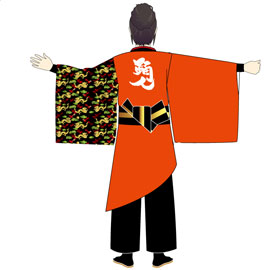 踊人様2016衣装デザイン(後身頃)