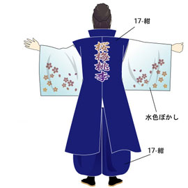 桜梅桃李様2016衣装デザイン(羽織-後身頃)