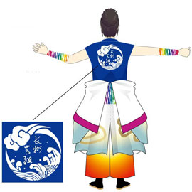長州青組様2016衣装デザイン(インナー後身頃)