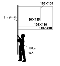 旗用ポール サイズ2