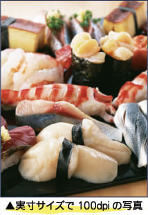 実寸サイズで100dpiの写真