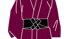 はっぴの帯の代表的な締め方：神田結び
